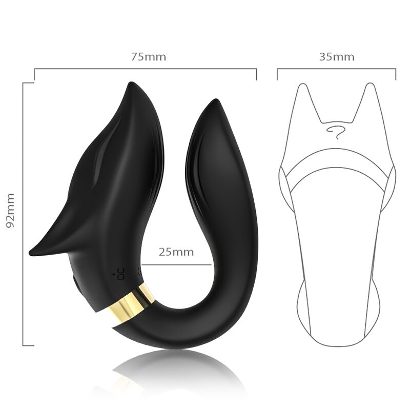 ARMONY Vibrador para Casais Fox com Controle Remoto, design elegante e silicone macio para prazer mútuo.