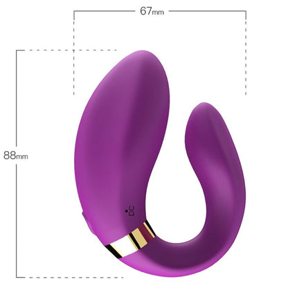 ARMONY Vibrador Crescente para Casais com Controlo Remoto Roxo, mostrando seu design ergonómico e cor vibrante.