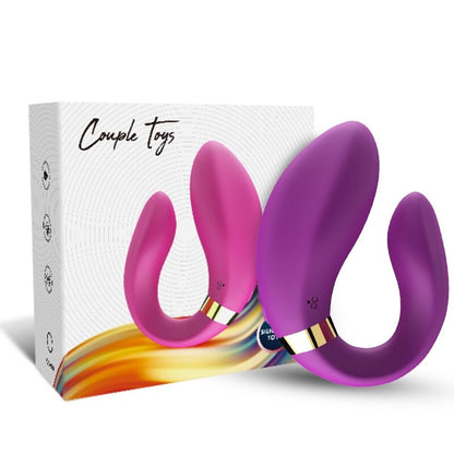 ARMONY Vibrador Crescente para Casais com Controlo Remoto Roxo, mostrando seu design ergonómico e cor vibrante.