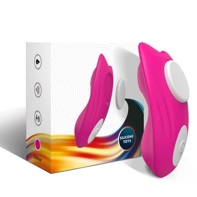 Vista detalhada da Calça Vibradora ARMONY Butterfly Wearable Rosa com Controle Remoto.
