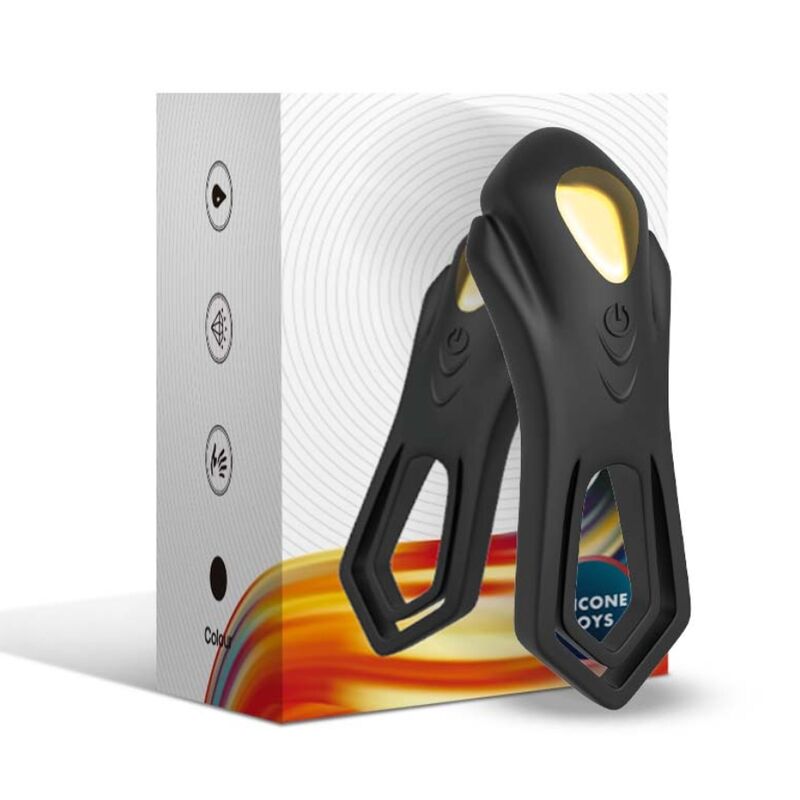 Close-up of the 'ARMONY Anel Peniano Vibratório Roadster Duplo com Controle Remoto' showing its design and features.