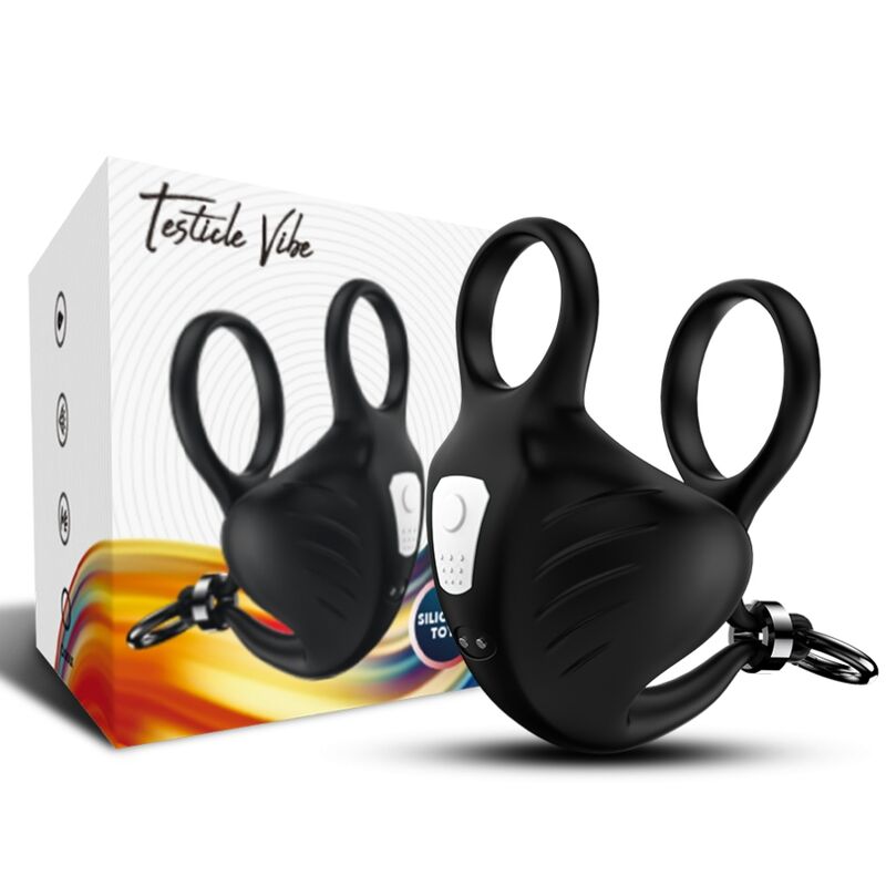 ARMONY Anel Peniano Vibrador com Manta Escrotal, Preto