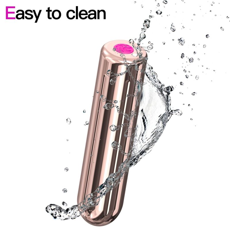 Vibrador Bala ARMONY Warhead Dourado com controlo remoto, destacando o design elegante e compacto.