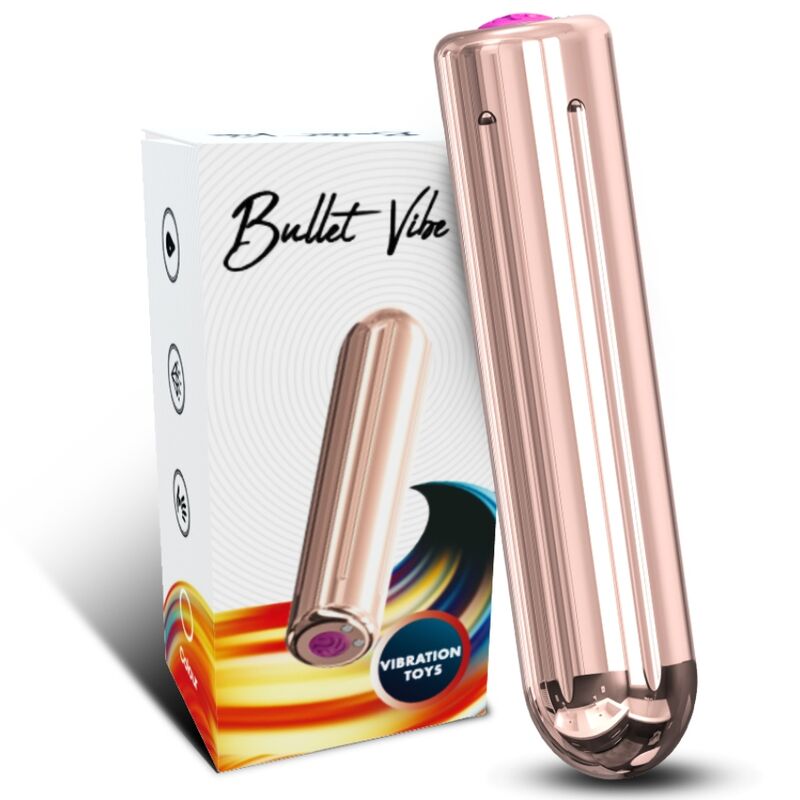 Vibrador Bala ARMONY Warhead Dourado com controlo remoto, destacando o design elegante e compacto.