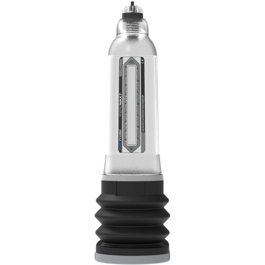 Bomba peniana Bathmate Hydromax 7 transparente para aumento e desempenho.