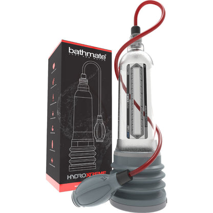 Bomba de pénis a vácuo hidráulica BATHMATE HydroXtreme 11 para aumento peniano e treino de hidroterapia.