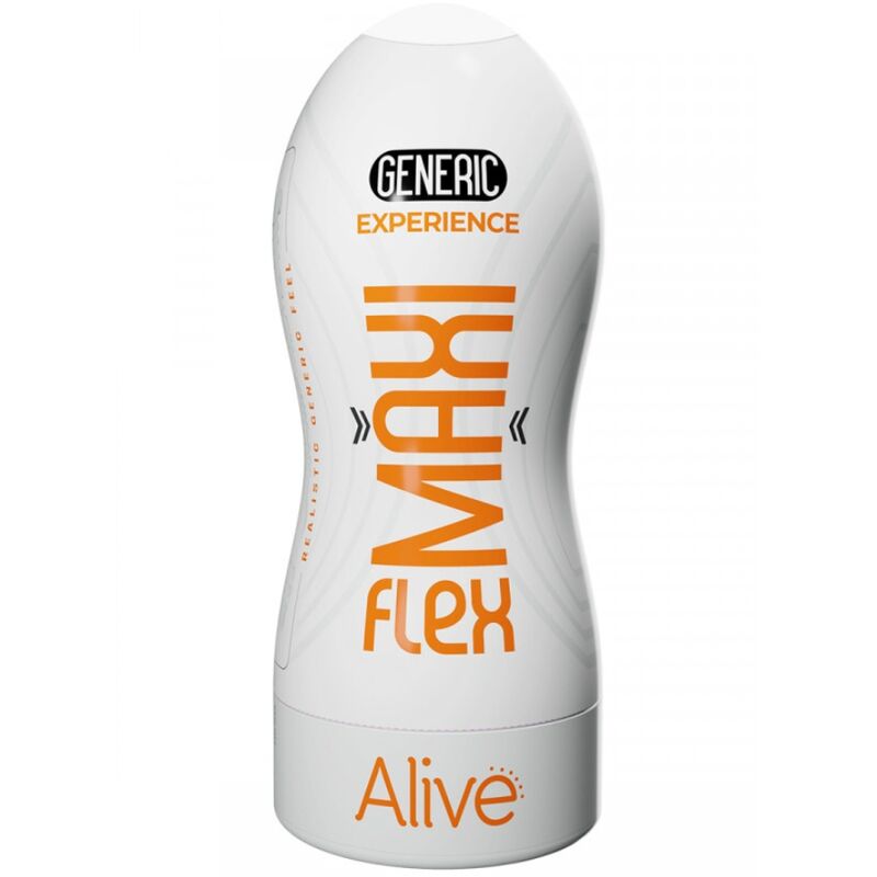 Masturbador Masculino ALIVE Maxi Flex Realista Tamanho L, mostrando sua textura e abertura oral.