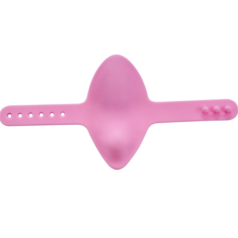 Armony Estimulador Pantie Bliss com Controle Remoto, cor fúcsia, mostrando seu design ergonómico e compacto.