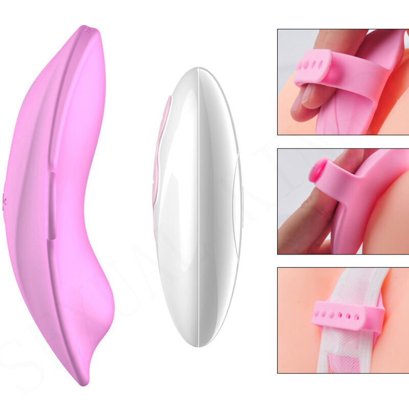 Armony Estimulador Pantie Bliss com Controle Remoto, cor fúcsia, mostrando seu design ergonómico e compacto.