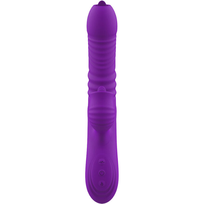 Vibrador Armony Fully G Spot de Coelho com aquecimento e estimulador de língua para prazer G-Spot e clitoriano.