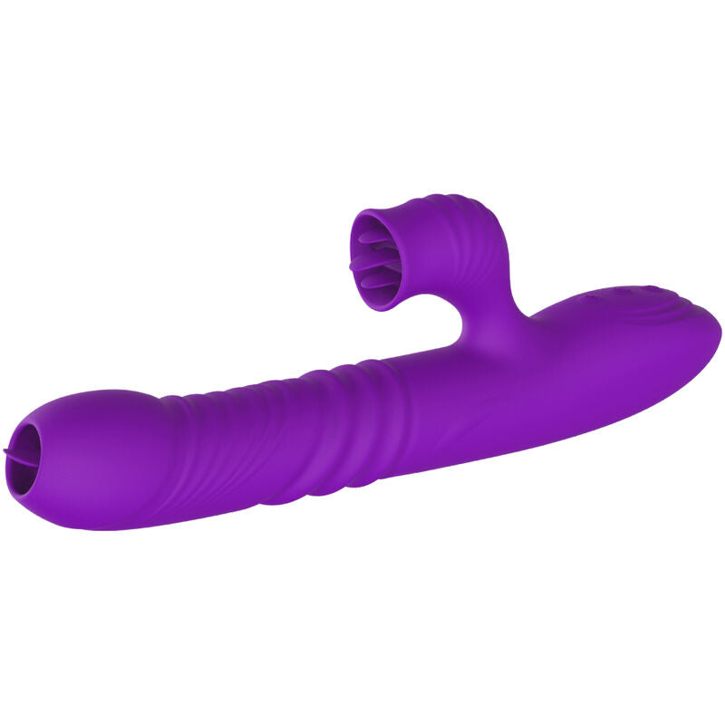 Vibrador Armony Fully G Spot de Coelho com aquecimento e estimulador de língua para prazer G-Spot e clitoriano.