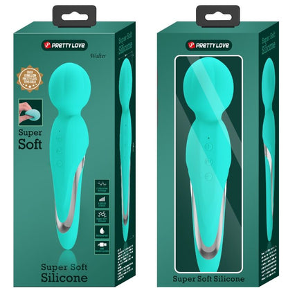Varinha Vibradora PRETTY LOVE Walter Aqua Verde com 7 funções e silicone macio