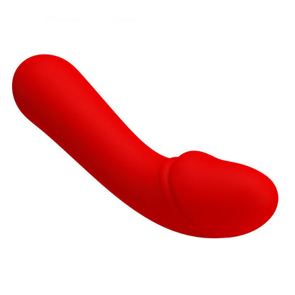 Vibrador Pretty Love Cetus de silicone vermelho para estimulação do Ponto G