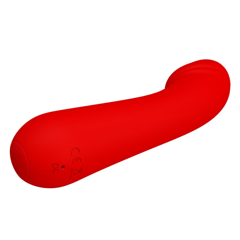 Vibrador Pretty Love Cetus de silicone vermelho para estimulação do Ponto G