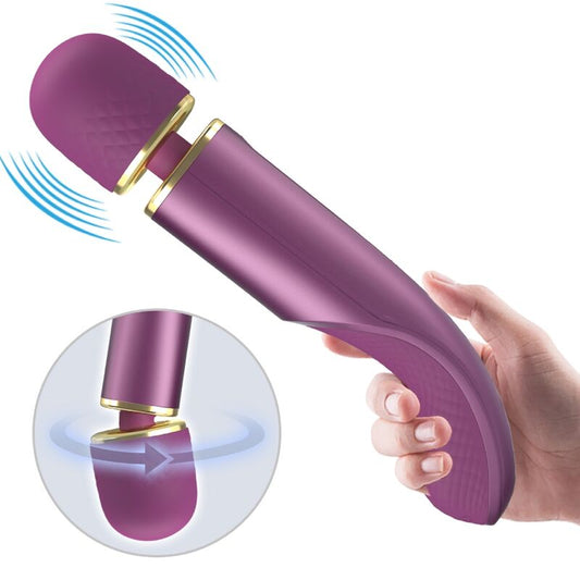 Close-up of the PRETTY LOVE Massageador Pessoal Roxo with 7 Vibration Modes, highlighting its soft silicone head and ergonomic design.