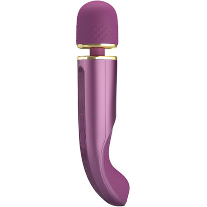 Close-up of the PRETTY LOVE Massageador Pessoal Roxo with 7 Vibration Modes, highlighting its soft silicone head and ergonomic design.