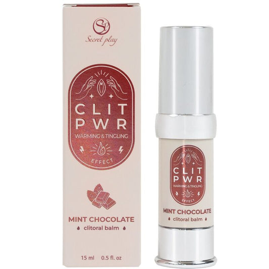 SECRET PLAY Bálsamo Clitoriano Clit PWR Hortelã Chocolate 15ml para estimulação intensa