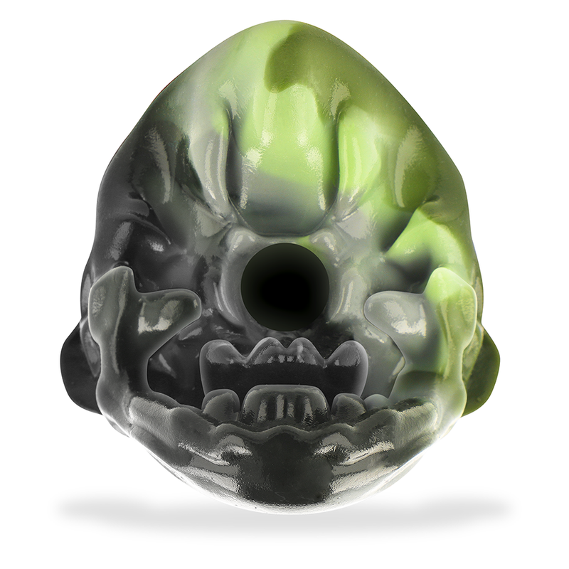 Close-up do Masturbador Masculino EPIC CYBERSILICOCK Steropes Cíclope, exibindo o seu design inspirado na mitologia e textura.