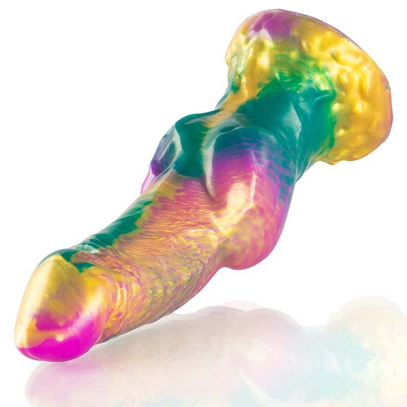 Dildo Epic Iris | Silicone com Testículos, Design Arco-Íris e Plenitude