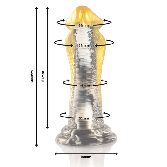 Dildo Epic Drakon | Silicone, Design Mitológico de Cobra e Grandeza