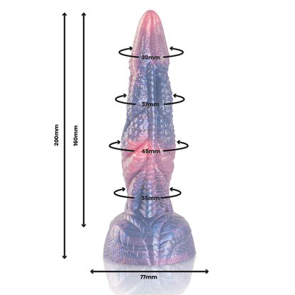 Dildo Dionysus EPIC CYBERSILICOCK em silicone com design vibrante e contornos estimulantes para prazer intenso.