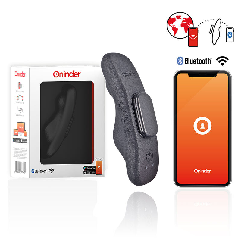 ONINDER Vibrador Clitoriano Manila recarregável com app, exibindo design discreto e material de silicone.