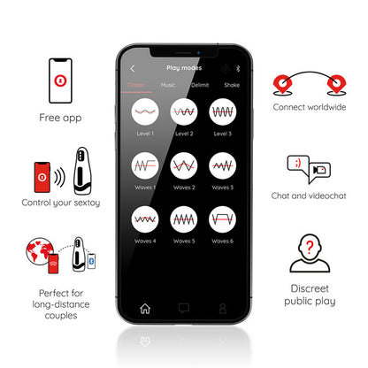 ONINDER Masturbador Masculino SEOUL com controlo via app e cabo de carregamento USB.