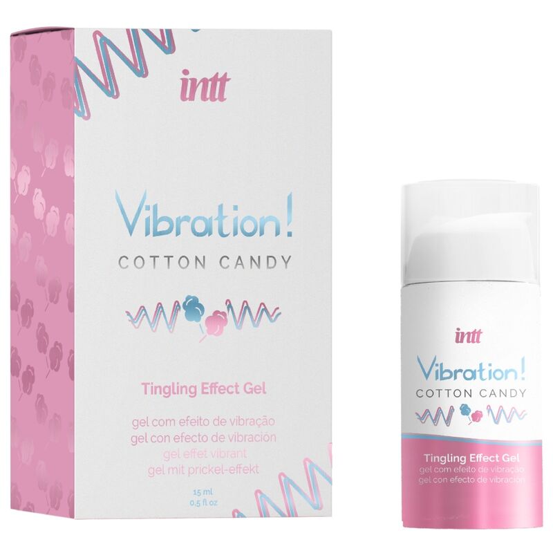 INTT Gel Vibrador Líquido Estimulante Algodão Doce 15 ML para sensações intensas.