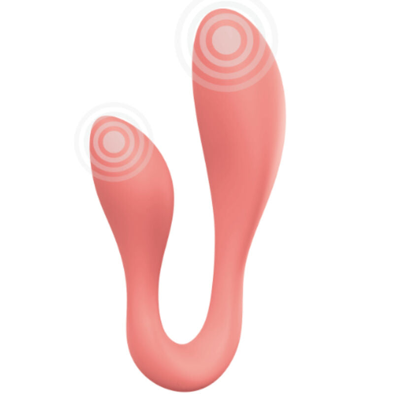 Adrien Lastic Segredos de Casal II, vibrador duplo rosa com controle por aplicativo