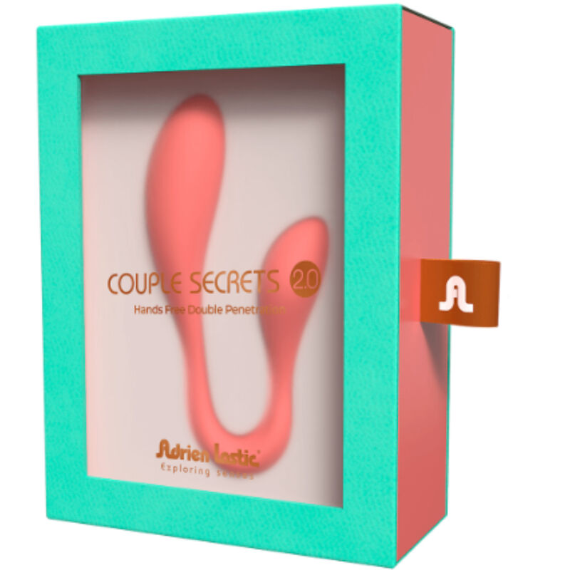 Adrien Lastic Segredos de Casal II, vibrador duplo rosa com controle por aplicativo