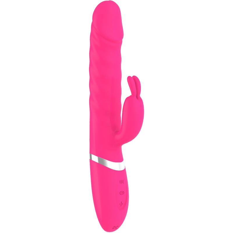 Armony Nasty Vibrador de Coelho Fúcsia Recarregável em silicone macio