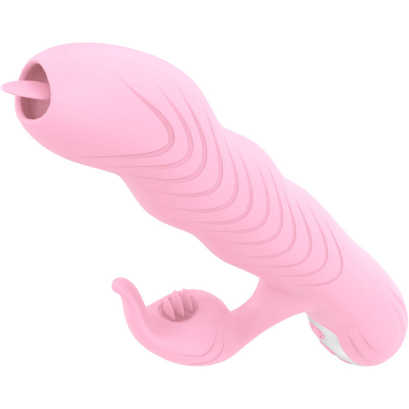 Vibrador Armony Marcia Dupla Língua com Thrusting e Efeito Calor para prazer íntimo.