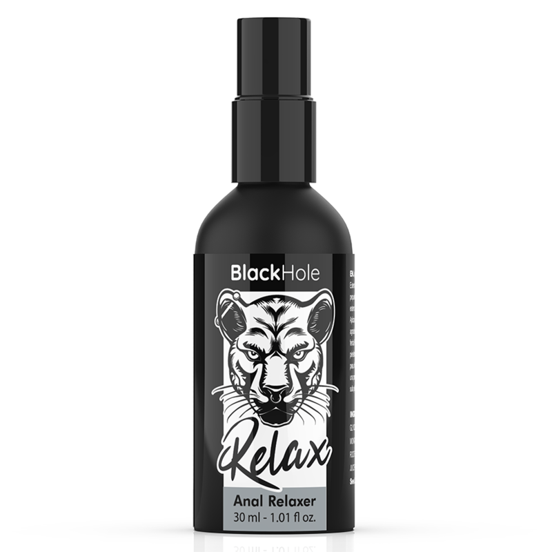 BLACK HOLE Spray Relaxante Anal Explorer 30 ML, para conforto e prazer íntimo.