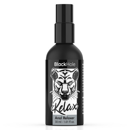 BLACK HOLE Spray Relaxante Anal Explorer 30 ML, para conforto e prazer íntimo.