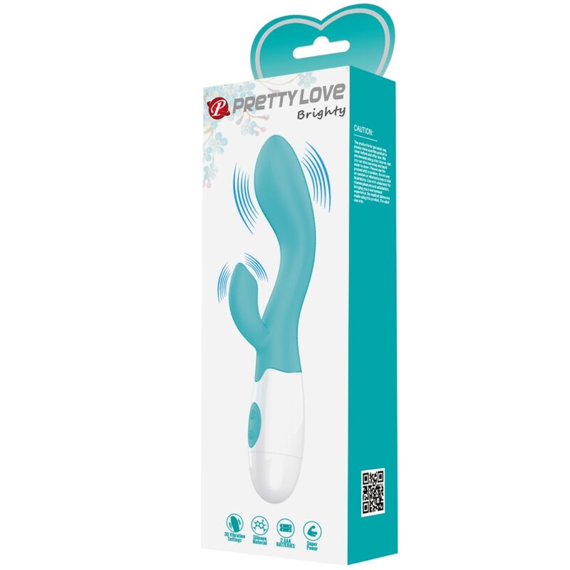 PRETTY LOVE Vibrador G-Spot e Clitoriano Brilhante Aqua Verde 30 Funções, ideal para estimulação dupla e prazer intenso