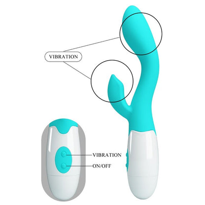 PRETTY LOVE Vibrador G-Spot e Clitoriano Brilhante Aqua Verde 30 Funções, ideal para estimulação dupla e prazer intenso