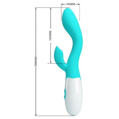 PRETTY LOVE Vibrador G-Spot e Clitoriano Brilhante Aqua Verde 30 Funções, ideal para estimulação dupla e prazer intenso
