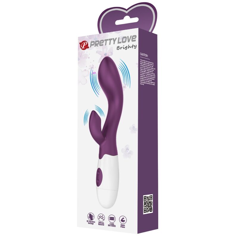PRETTY LOVE Vibrador G-Spot e Clitoriano Brilhante Roxo em destaque