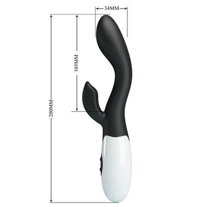 Close-up of the PRETTY LOVE Vibrador Brighty Ponto G e Clítoris with 30 Functions, showing its ergonomic design and silicone texture.