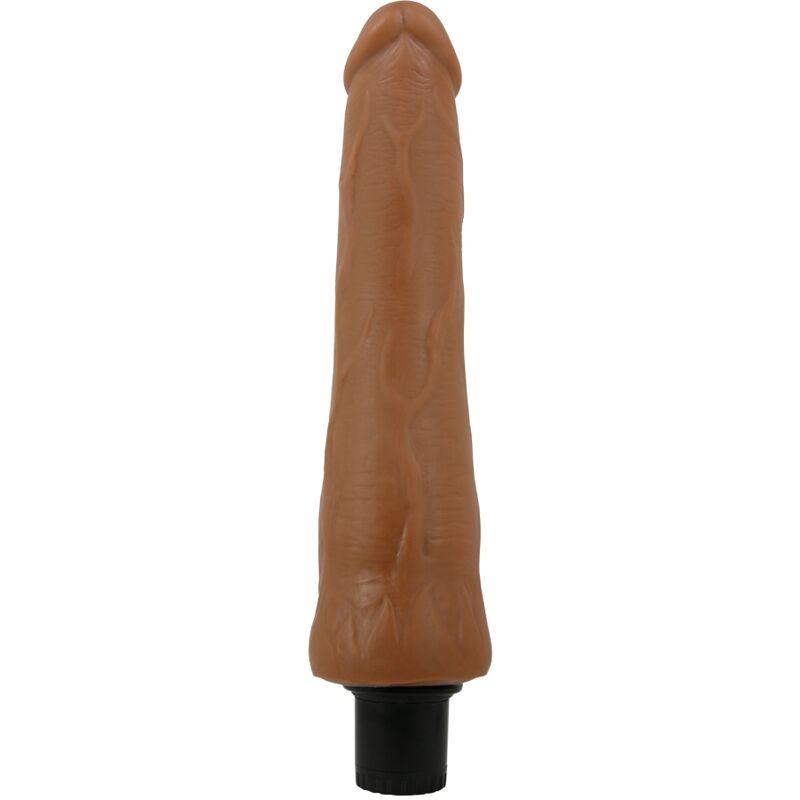 Vista detalhada do vibrador realista PRETTY LOVE Alfredo 21.5 CM com textura veiada.