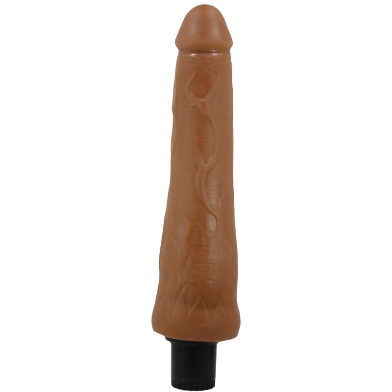 Vista detalhada do vibrador realista PRETTY LOVE Alfredo 21.5 CM com textura veiada.