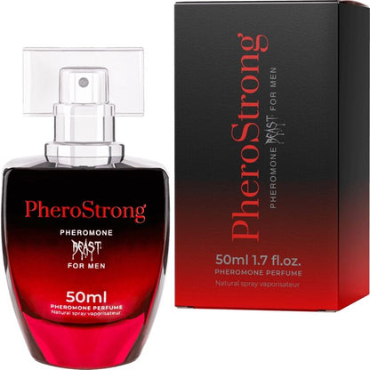 PHEROSTRONG Perfume com Feromonas Masculino Beast 50 ML para atração e confiança.