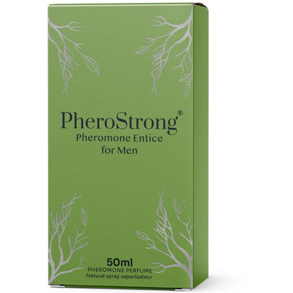 Frasco do perfume PHEROSTRONG Sentice para Homens 50 ML com feromônios, sobre um fundo neutro.