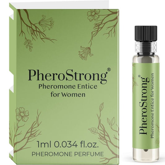PHEROSTRONG Perfume de Feromônios Sentice para Mulher 1 ML, frasco elegante e compacto.