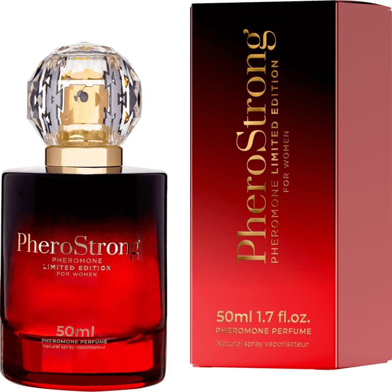 Frasco elegante de PheroStrong Perfume com Feromonas Edição Limitada Feminino 50ml