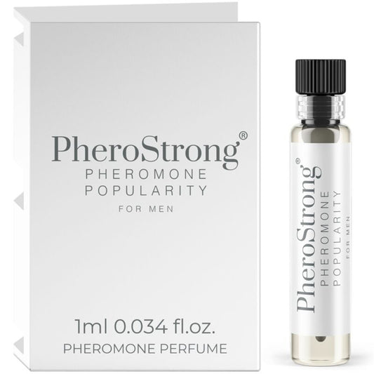 PHEROSTRONG Perfume de Feromônios Popularidade para Homens 1 ML, frasco elegante.