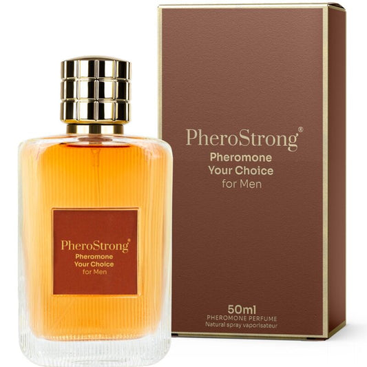 Frasco de perfume PHEROSTRONG Perfume Feromonas Sua Escolha para Homem 50 ML