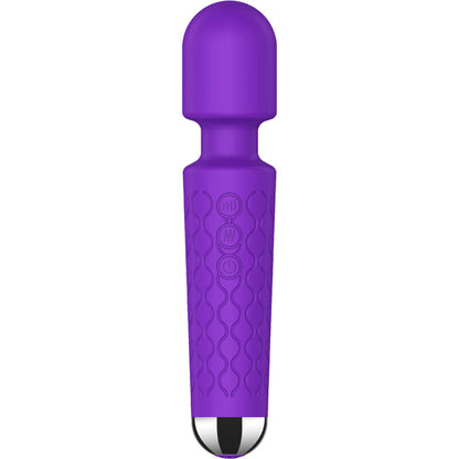 Close-up do Mini Massageador e Vibrador Armony roxo, destacando seu design ergonómico e material suave.
