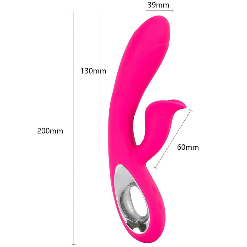 Vibrador Armony Daro e estimulador de anel de puxão fúcsia em silicone