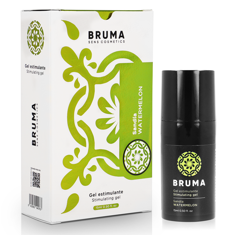 BRUMA Gel Estimulante Sabor Melancia 15 ML, embalagem compacta e atraente.